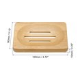 thumbnail image 2 of Madera Jabonera, Natural Bambú Jabonera Bandeja Jabonera Soporte Ahorrador con Auto Drenaje para Baño, Bañera, Cocina Fregadero, 2uds, 2 of 6