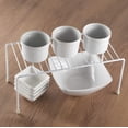 thumbnail image 3 of YBM Home White Wire Cabinet Helper Shelf Organizer and Storage Rack Helper for Kitchen, Expandable Kitchen Counter and Cabinet Shelf, 2553-4, 3 of 8