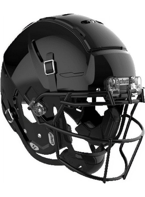 Schutt F7 VTD Adult Football Helmet with Carbon Steel Mask (Black, L, Black ROPO-DW-NB)