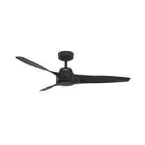 Restored Hunter Fan 52 Inch Matte Black Ceiling Fan with 3 Blades, Indoor/Outdoor Ceiling Fan for Living Room, Bedroom, Farmhouse, Kitchen, Patio (Refurbished)