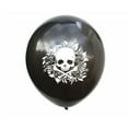 thumbnail image 2 of 12 Pack Skull & Crossbones & Gold Confetti Party Balloons Black Roses Biker, 2 of 2