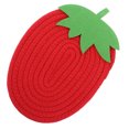 thumbnail image 3 of Miangastore 1 Pce Tapis de Bol en Forme de Fraise Résistant à la Chaleur Dessous de Verre en Coton Tissé, 3 of 8