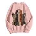 thumbnail image 4 of Unir Women's Halloween Patchwork Ghost Layering Pullover Crew Neck No Hood Sweatshirt Long Sleeve Casual Top 1PC S-XXL Plus Size Friendly, 4 of 4