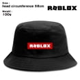 thumbnail image 3 of ROBLOX-Sombrero de pescador con estampado de dibujos animados para hombre y mujer, protector solar informal para exteriores, sombrilla, literatura y arte japoneses, combina con todo, 3 of 4