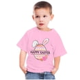 thumbnail image 4 of TIMIFIS T-Shirts Roses Easter Lapin T-Shirt pour Tout-Petit Mignon Oreilles Oeufs Imprimé Col Rond Manche Courte T-Shirt Enfants Joyeuses Easter T-Shirts pour Garçons Filles 4 Ans, 4 of 4