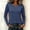 Dark Blue, variant on Women's Tops Long Sleeve Summer Plus Size Solid Round Neck Casual Blouse Top