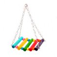 thumbnail image 4 of Flmtop 5Pcs Rattan Ball Swing Bell Perch Parrot Play Toy Pet Bird Cage Hanging Decor Multicolor, 4 of 8
