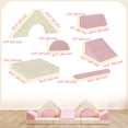 thumbnail image 3 of Qaba Canapé Modulable pour Enfants 12 Pcs, Sofa Sectionnel pour Enfant, Rose, 3 of 10