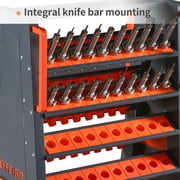 5-Tier Heavy Duty CNC Tool Cart with Wheels - Mobile Tool Holder Organizer for CAT40 & BT40 Taper Tools - Industrial Storage Solution for Workshop Factory Garage