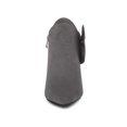 thumbnail image 2 of BLISSFUL STEP Women's Zip Pointed Toe Stiletto Bow Heels Ankle Boots Grey 9, 2 of 8