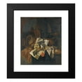 thumbnail image 2 of Franciscus Gijsbrechts 12x14 Black Modern Framed Museum Art Print Titled - A Vanitas Still Life with a Skull, a Shield, an Hour Glass, Books and Papers on a Tabletop, 2 of 5