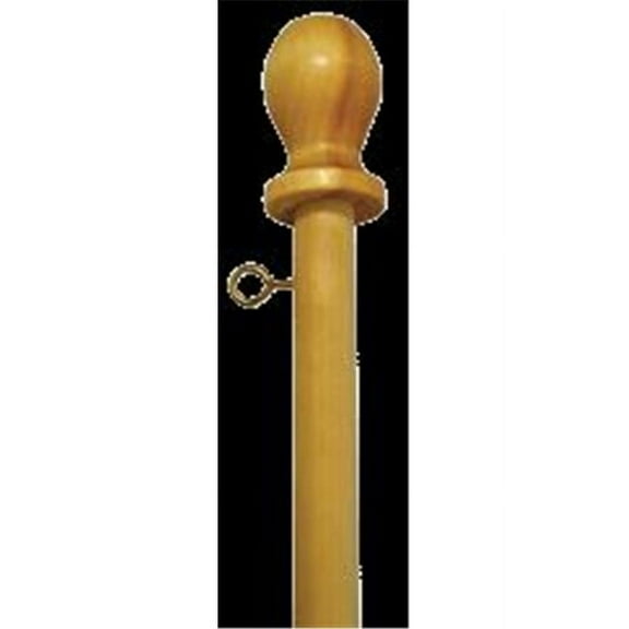 Annin Flagmakers  Wood Pole With Spear - 8ft x 1in - 6 Pack