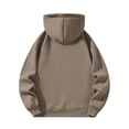 thumbnail image 4 of Men's Quarter Zip Hoodies Zip Up Hoodie Long Sleeve Drop Shoulder Sweatshirt Casual Pullover, 2XL, 4 of 6