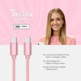 thumbnail image 4 of Liquipel Powertek Twizzler USB-C to USB-C - Pink, 4 of 7