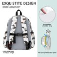 thumbnail image 5 of Dachshund Paw Print White Pattern Backpack for School, Cute School Bag with Adjustable Shoulder Straps and Padded Back, 13.4"x11"x4.7", 5 of 5