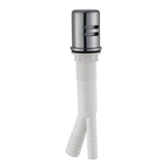 Design House Dishwasher Air Gap Kit with Skirted Sink Overflow Cover, Satin Nickel