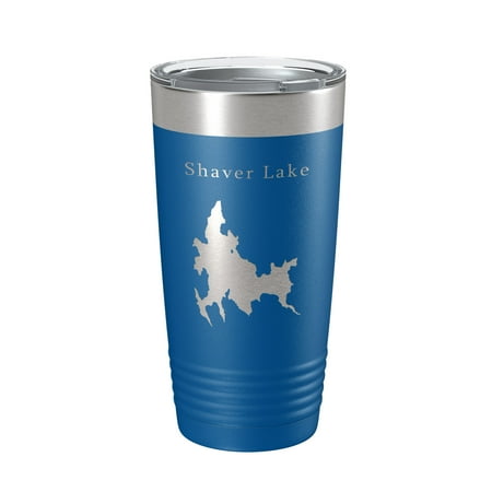 

Shaver Lake Map Tumbler Travel Mug Insulated Laser Engraved Coffee Cup California 20 oz Royal Blue