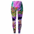 thumbnail image 4 of Womens 2026 Mardi Gras Printed Leggings Tummy Control High Waist Yoga Pants Athletic Fashion Carnival Tights Casual Fashion Bottom Pant Purple 4 M, 4 of 6
