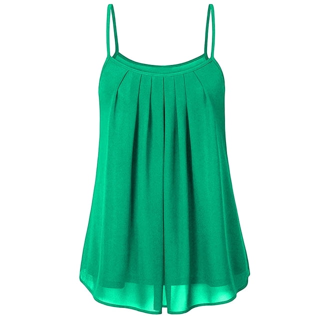 Birdeem Womens Summer Plus Size Casual Loose Solid Color Suspender Vest Suspender Top