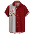 thumbnail image 1 of Camisa hawaiana de manga corta para hombre y mujer, ropa de Navidad, Tops con gráfico 3d de Papá Noel, Hip Hop, gran tamaño, verano, novedad, 1 of 1