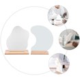 thumbnail image 4 of 2pcs Makeup Mirrors Desktop Frameless Mirrors Cosmetic Mirrors with Wooden Base, 4 of 8