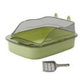 thumbnail image 2 of TISHITA Cat Litter Box Cat Sand Basin with High Side Cat Litter Container Durable green, 2 of 8