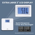 thumbnail image 3 of Báscula digital Tanita HD-662 (blanca) - Báscula de baño de tecnología japonesa con capacidad de 150 kg - Pantalla LCD grande de 5 cm con retroiluminación azul - Precisa, duradera y con control de pie, 3 of 5
