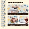 thumbnail image 5 of Peel and Stick Wallpaper 17.7in x 9.8ft Farmhouse Plaid Chicken Blue Yellow Gray Red Contact Paper Vinyl Self-Adhesive Removable Wall Paper for Bedroom Nursery Bathroom Renter Friendly, 5 of 8