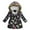 Black, variant on Dezsed Kids Jackets Girls Cute Printed Hooded Warm Children Girls Winter Coat 8-15 Years Kids Teenage Cotton Children Outerwear with Zipper