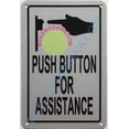 thumbnail image 3 of Push Button for Assistance Sign (Reflective !!!,Aluminium-Rust Free,White, Size 4x6) (ref-2201), 3 of 5