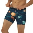 thumbnail image 3 of Xecao Solar System And Planets Print Boxer Briefs for Men's Stretch Moisture-Wicking Underwear, Mid-Rise Classics breathable fabric, 3 of 7