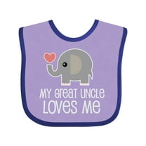 Inktastic My Great Uncle Loves Me Boys or Girls Baby Bib