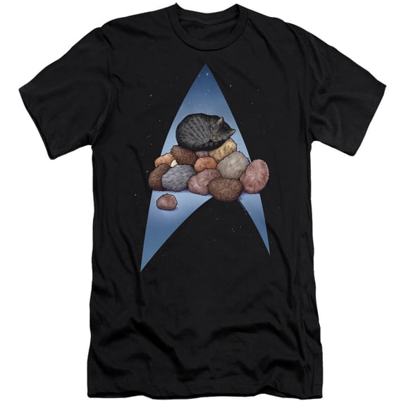 Star Trek Five Year Nap Adult 30/1 T-Shirt Black