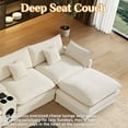 thumbnail image 6 of Wiilayok 162.6" U Shaped Sectional Sofa,Velvet Cloud Modular Sectional Sofa Couch Set with Double Chaise,Central Console,Cup Holder for Living Room,Beige, 6 of 8