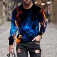 thumbnail image 2 of Qingpeng Tee Shirts for Men Long Sleeves Print Crewneck Shirt Casual Pullover Clothes, 2 of 5