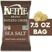 Kettle Brand Sea Salt Kettle Potato Chips, Gluten-Free, Non-GMO, 7.5 oz Bag