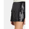 thumbnail image 4 of Madden NYC Women’s Sequin Mini Cargo Skirt, Sizes XXS-XXL, 4 of 5