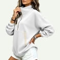 thumbnail image 6 of gbyLJF Women's Half Zip Pullover Hoodies Drop Shoulder Contrast Zipper Y2K Casual Stylish Sweatshirt, 6 of 7