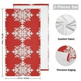 thumbnail image 2 of Red Background Christmas Snowflakes Hand Towel Absorbent Bath Towels for Bathroom Sports Gym 28" x 14" Set of 2, 2 of 8