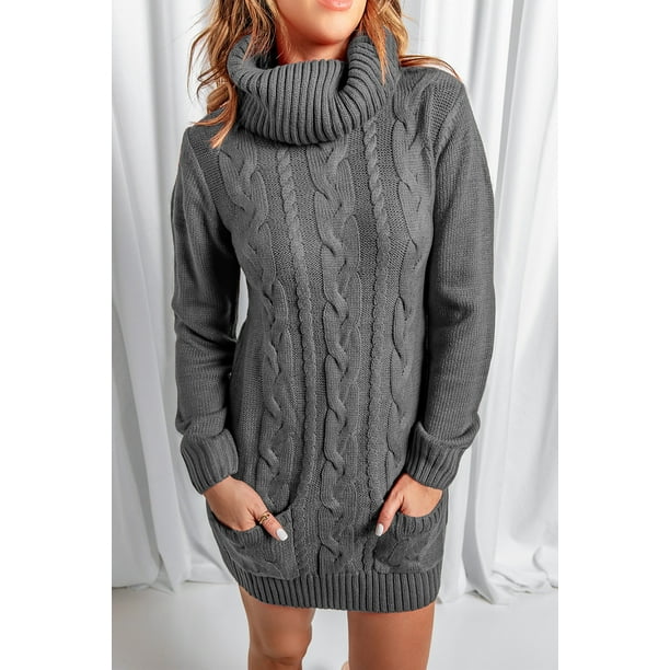 Cowl neck 2025 sweater dress