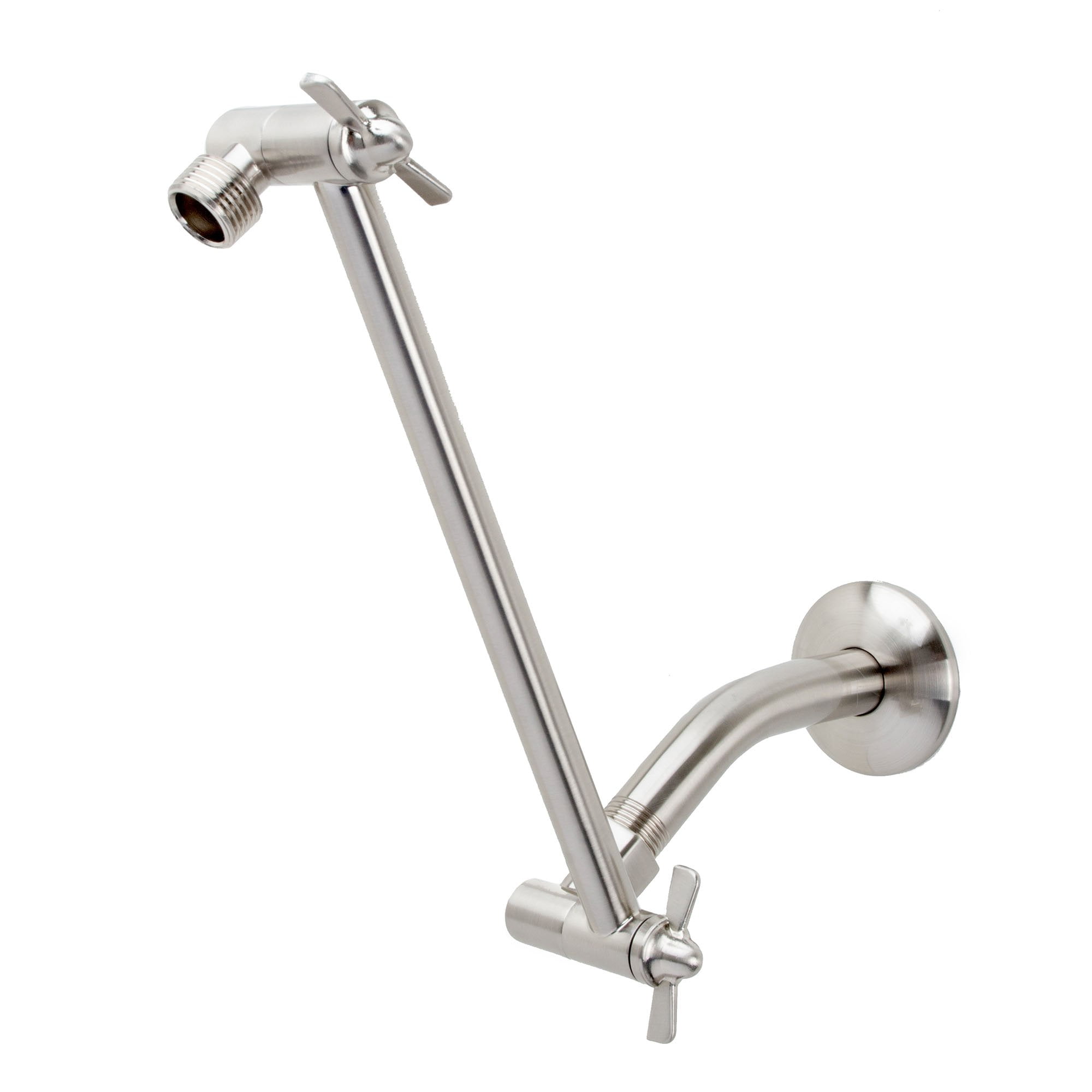 JS Jackson Shower Head Extension Arm, 10 Inch Extender with Flange