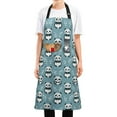 thumbnail image 5 of Kitchen Apron with 2 Pockets Adjustable waterproof Cooking Aprons for Women Men Chef Pandas Sitting and Leaf, 5 of 7