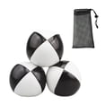 thumbnail image 3 of 3 pelotas de malabares, pelotas de malabares para entretenimiento, fácil agarre, accesorios pequeños y suaves para hacer malabares. Blanco y negro, 3 of 9