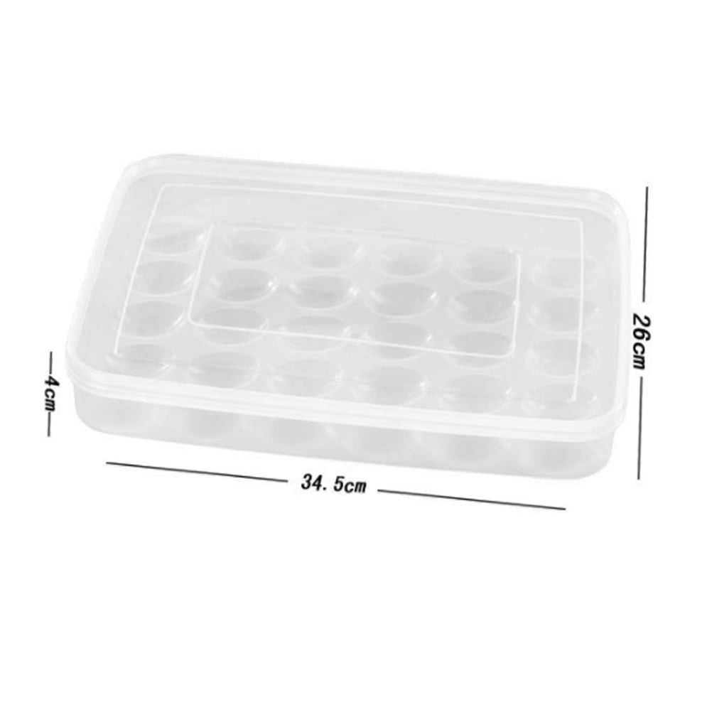 FONDOTIN 1Pcs Egg Box for Fridge Shockproof Storage Plastic 13.6 x 10.2 x 1.6in