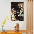 thumbnail image 2 of wall26 - Canvas Wall Art - Drawing of Two Angry Tigers on Black Background - Giclee Print Gallery Wrap Modern Home Art Ready to Hang - 24x36 inches, 2 of 4