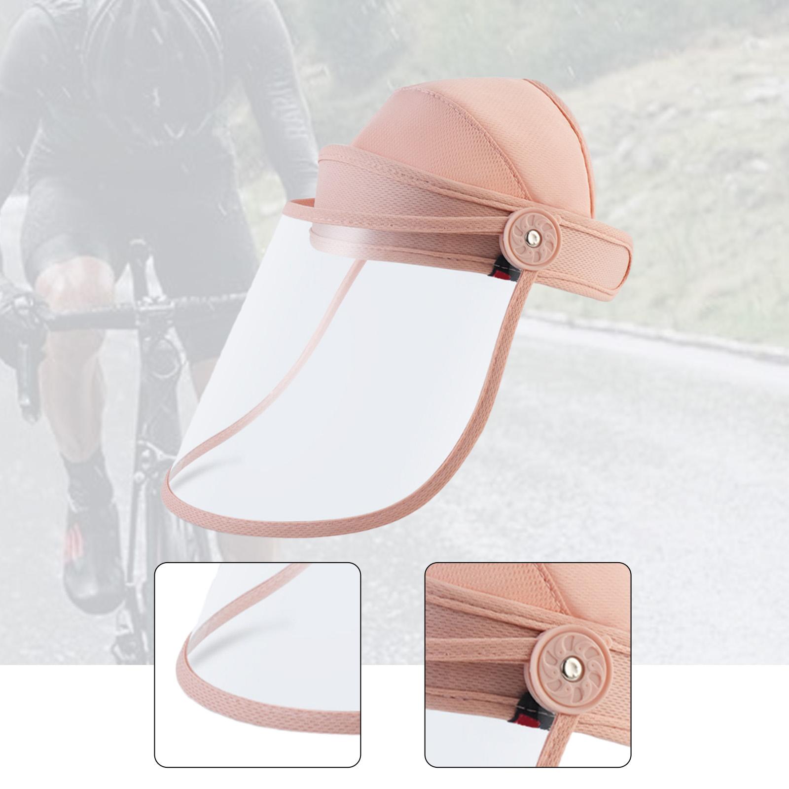 koolsoo Face Cover Face Reusable Women Men Clear Visor Full Face Guard for Weeds Whacking Kitchen Cycling Working Pink