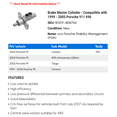 thumbnail image 2 of Brake Master Cylinder - Compatible with 1999 - 2005 Porsche 911 996 2000 2001 2002 2003 2004, 2 of 2