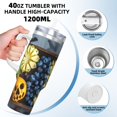 thumbnail image 3 of Daiia Halloween Fruit Platter Printed 40 oz Tumbler with Handle,Ice Bully Insulated Tumbler 2 in 1 Lid Insulated Water Bottle Stainless Steel Travel Coffee Mug, 3 of 8