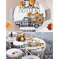 thumbnail image 6 of Round Fitted Tablecloths Autumn Pumpkin Sunflower Truck Waterproof Table Cover for Kitchen Dining Party Decor Black White Buffalo Plaid,45"-54", 6 of 6