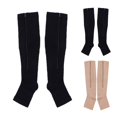 thumbnail image 3 of Maoww Nylon Zipper Compression Sock Leg Knee Support Open Toe Preventing Varicose Veins Stretch Socks, 3 of 9